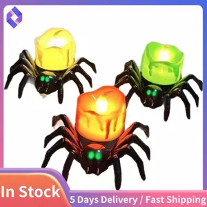 Ngộ nghĩnh Nhện Halloween Bí Ngô Đèn Lồng Led Nến Ánh Sáng Bầu Không Khí Ngày Lễ Trang Trí Đạo Cụ Trang Trí