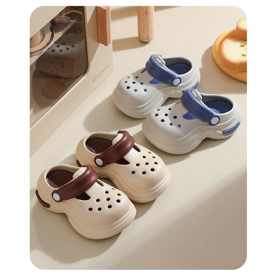 ( hàng sẵn ) sandal bé gái dép sục cho bé trai mềm êm chân mẫu mới đế chống trượt QCCC E2601 ( ảnh thật )