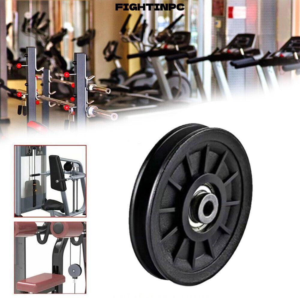 Bánh xe ròng rọc FIGHTINPC, Bộ phận thiết bị tập thể dục màu đen Ròng rọc Nylon, Trọng lượng nhẹ Chất lượng cao Chống mài mòn tốt Bộ phận máy cáp chịu lực Nylon