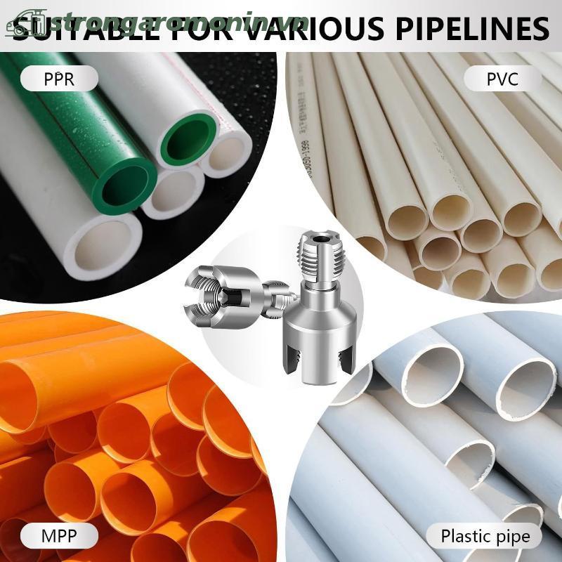 ST Ống Công Cụ Cắt Sợi Tích Hợp Ống Bên Trong & Bên Ngoài Dụng Cụ Ren Máy Khoan Điện Tương Thích Ống PVC Ren Bộ ST