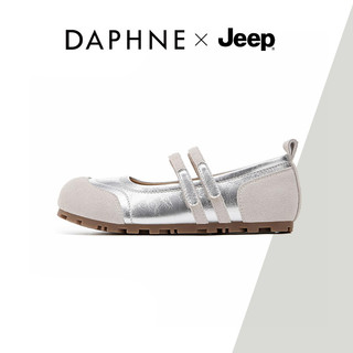 JEEP Daphne Joint Ballet Giày Đế Mềm Velcro Mary Jane Retro Đi Lại Giày Nữ