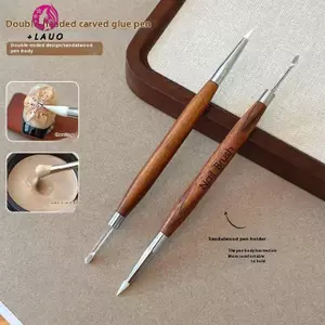 Springevenstar Gỗ Đôi Đầu Móng Tay Nghệ Thuật Bàn Chải Khắc Hoa Tranh Bút Trộn Bút DIY Dụng Cụ Làm Móng Tay Đa Năng Springevenstar