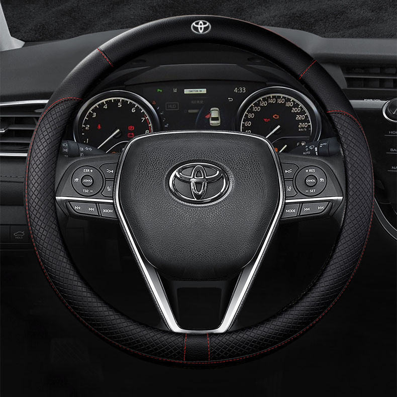 Dành Cho Xe Toyota Camry Corolla RAV4 Highlander Cruiser Land vios Avanza Rush Calya Innona fortuner hilux CH-R Yaris wigo Prius Ô Tô Vô Lăng Bao Da Chống Trơn Trượt