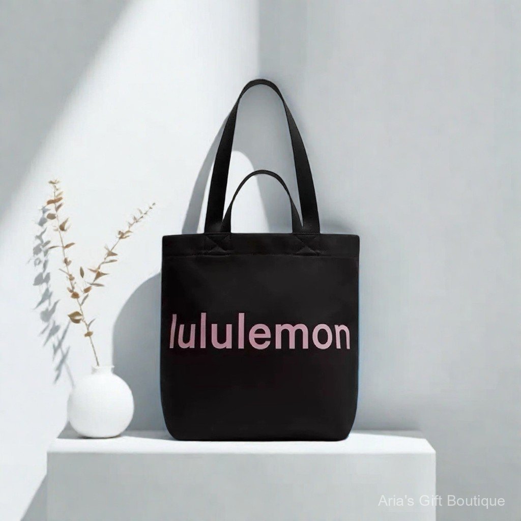[Aria-G1] lululemon Tote Nách Túi Đeo Vai Vải Nam Nữ 17L Chữ Di Động Canvas Dung Tích Lớn