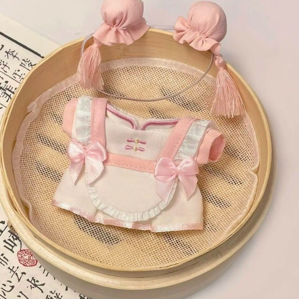 10cm Quần Áo Bé Phong Cách Trung Hoa Bóng Đầu Búp Bê Dễ Thương Quần Áo Phù Hợp Với Labubububu Búp Bê Trang Phục Phù Hợp Với 3.2