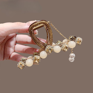 Phong Cách Mới Kim Cương Giả Ngọc Trai Lấy Kẹp Nữ Đầu Lưng Tóc Đa Năng Tóc Cá Mập Kẹp Tóc Cao Cấp Mũ Đội Đầu