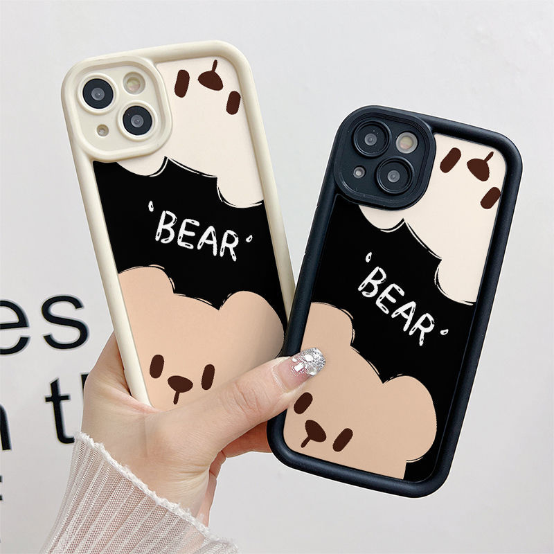 Ốp Lưng Cho Samsung Galaxy A07 A06 A05 A04 A03 A17 A16 A15 A14 A13 A25 A23 A22 A35 A33 A32 A31 A56 A55 A52 A51 A50 Chống Rơi Thiên Thần Thiết Kế Mắt Họa Tiết Gấu Dễ Thương JGS007