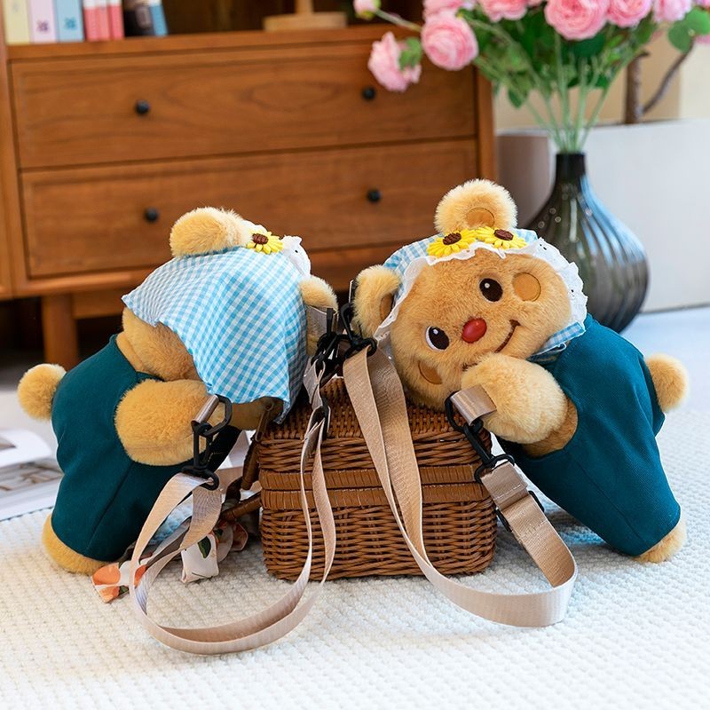 Dễ Thương Dễ Thương Siêu Dễ Thương Gấu Búp Bê Túi Sang Trọng Đồ Chơi Hoạt Hình Túi Đeo Vai Búp Bê Túi Đeo Vai Nhỏ Cô Gái