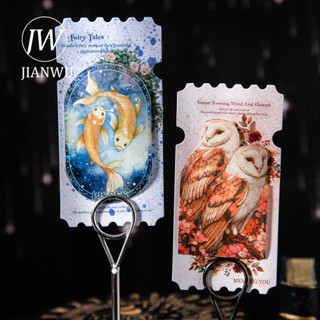 JIANWU Stellar Echo Series Vintage Hoa Chòm Sao Phong Cảnh Chất Liệu Cắt Băng Washi Sáng Tạo DIY Tạp Chí Văn Phòng Phẩm
