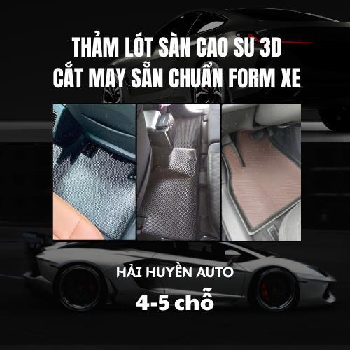 Bộ thảm lót sàn cao su xe 4-5 chỗ form nguyên zin (NHẮN ĐỜI XE CHO SHOP) cắt sẵn và may bo viền sẵn chống nước