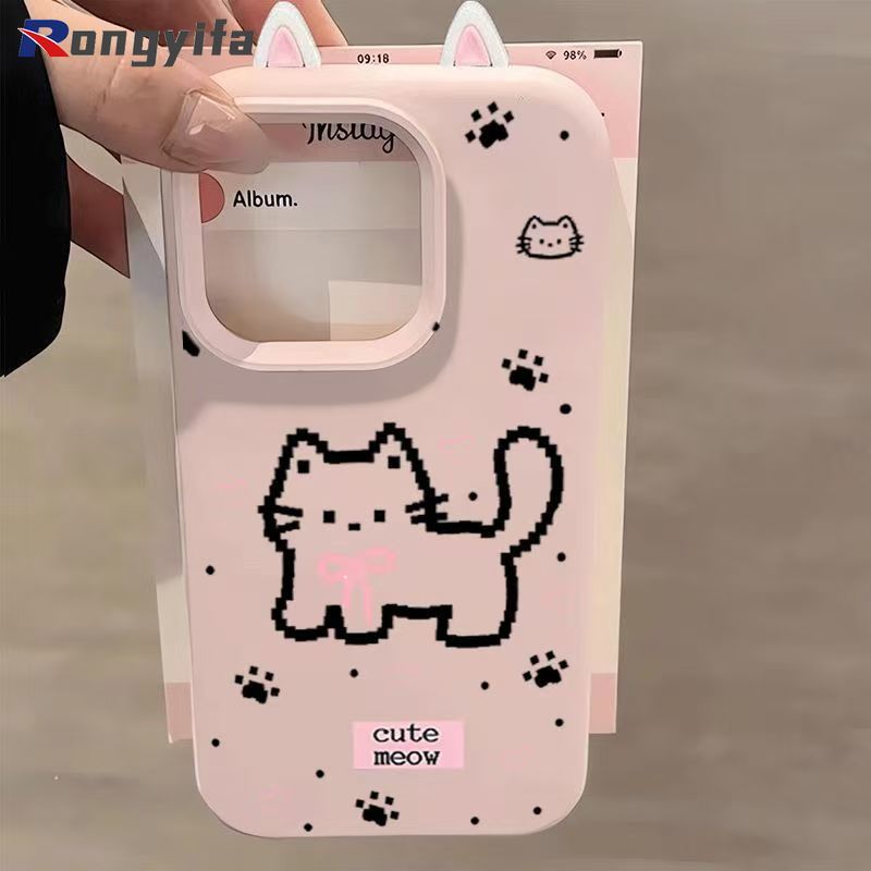 Ốp Điện Thoại Tai Mèo Dễ Thương Cho iQOO Neo 11 10 9 9S 8 Pro Plus 10R Vỏ Màu Kẹo Hoạt Hình Cat Paw Đơn Giản Mờ Chống Sốc Ốp Lưng Mềm