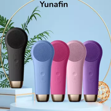 Máy làm sạch mặt điện YUNAFIN​​, Silicon nén lạnh ​​Máy rửa mặt rung​​, Điều Hỗ trợ giảm mụn nén nóng​​ Làm sạch da mặt​​ ​​Máy làm sạch da bằng cao su Silicon​​ Dụng cụ đẹp​​
