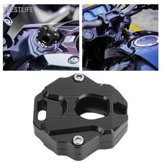 VBESTLIFE Vỏ chìa khóa xe máy Tbest CNC Kim loại nguyên khối kiểu dáng thời trang Thay thế phù hợp cho CB650R CBR650R 2020+ Vỏ bảo vệ bền (Đen)