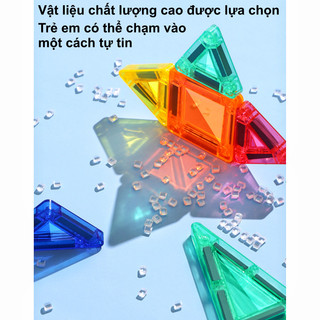 【BabyJoy】Đồ chơi xếp hình nam châm mini, khối từ hút di động,phát triển tư duy 2D/3D cho trẻ em,Quà tặng trẻ em