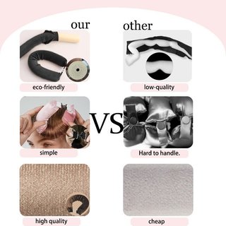 Thanh uốn tóc không nhiệt – Chất bọt mềm – Không hư tóc, dùng ngủ tiện lợi – Sóng to 3cm, có móc cố định