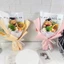 BEABOUT Bó hoa mô phỏng, Móc hoa hướng dương thủ công hoa hướng dương, Bó hoa sang trọng hình gấu đáng yêu