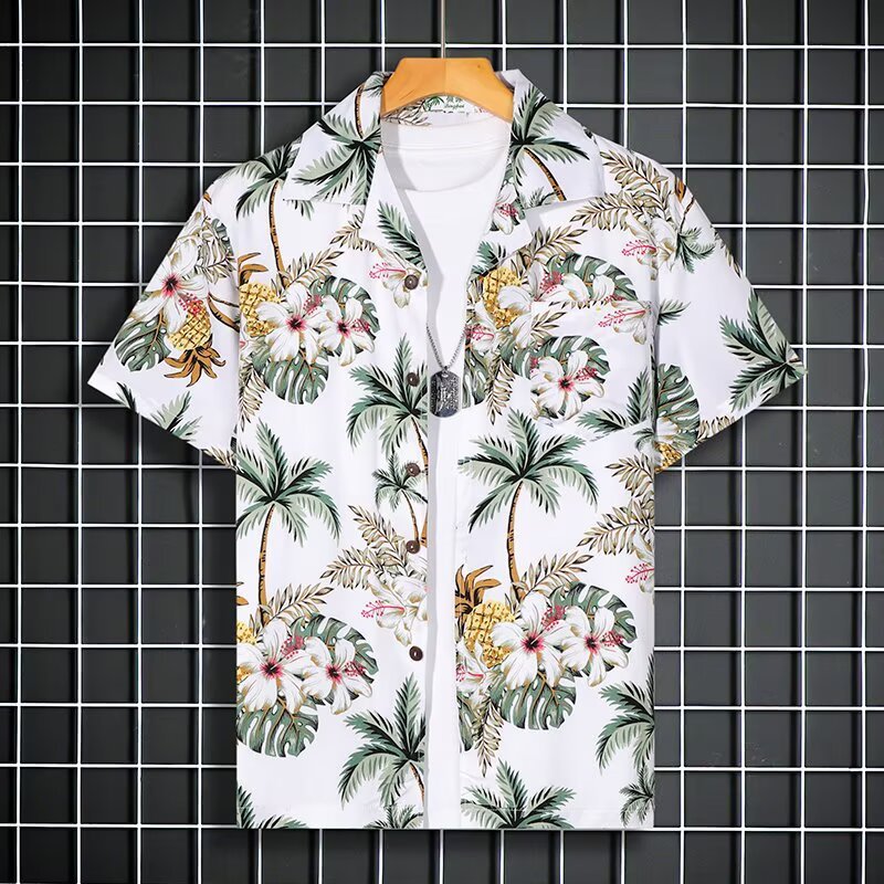 VG Nhiệt Đới Hoa Hawaii Áo Sơ Mi Quần Short Phù Hợp Với Mùa Hè Đi Biển Kỳ Nghỉ Cặp Đôi Mặc Thường Ngày