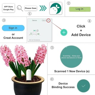 Phiên bản toàn cầu Xiaomi Mi Flora Monitor Cây kỹ thuật số Chăm sóc hoa cỏ Đèn nước đất Cảm biến kiểm tra thông minh cho sân vườn