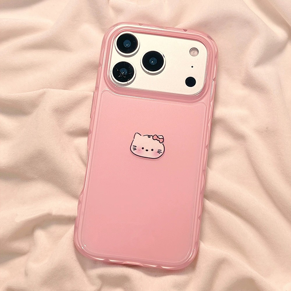 Ốp điện thoại hình chó mèo dễ thương Candy Wave Edge cho iPhone 17 Pro Max 16 15 14 13 12 Vỏ bảo vệ chống sốc