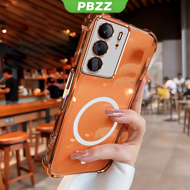 Ốp Lưng Cho Realme C67 C65 4G Realme C75 c75X C71 4G Vỏ Điện Thoại Vỏ Mềm Silicon Chống Sốc Thiết Kế Mới Thẩm Mỹ Rõ Ràng Với Từ Tính Không Dây SJBSWX11