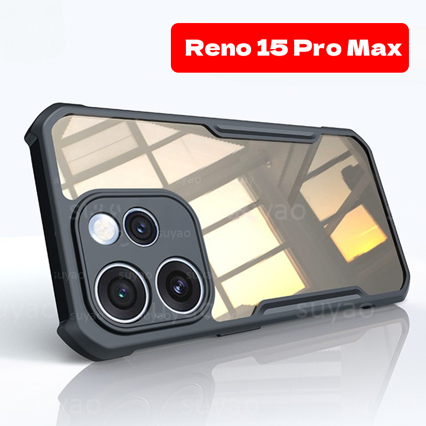 Dành Cho Oppo Reno 15 Pro Max ProMax 15F 2025 Ốp Điện Thoại Giáp Trong Suốt Vỏ Acrylic Reno15ProMax Reno15F Reno15 Reno15Pro Bảo Vệ Ống Kính Máy Ảnh Chống Sốc Ốp Lưng Thời Trang Mềm Mại