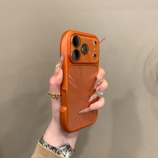 Cao Cấp Aurora Eo Nhỏ Cửa Sổ Lớn Ốp lưng Di Động Thích Hợp Cho iPhone17 Pro Max 16 15 14 13 Pro Max Chống Sốc Bảo Vệ Camera Mặt Sau Cứng Chống Rơi