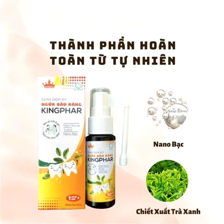 Xịt Ngừa Sâu Răng Kingphar 30ml – Bảo Vệ Răng Miệng, Ngừa Sún Răng, Hơi Thở Thơm Mát