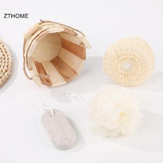 ZTHOME 4 / 5 / 6 Bộ Spa Buet-paed bằng gỗ thân thiện với môi trường tự nhiên Làm sạch da toàn thân Spa Dụng cụ tắm Quà tặng Bộ HOT