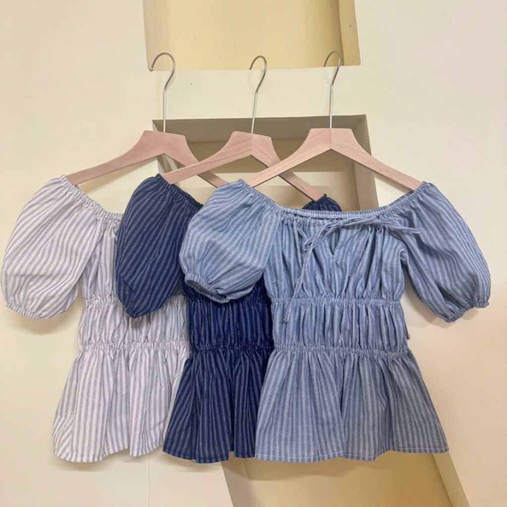Áo Babydoll Dáng Rộng thắt nơ tay bồng tôn dáng cho nữ m600664 - Sambotique
