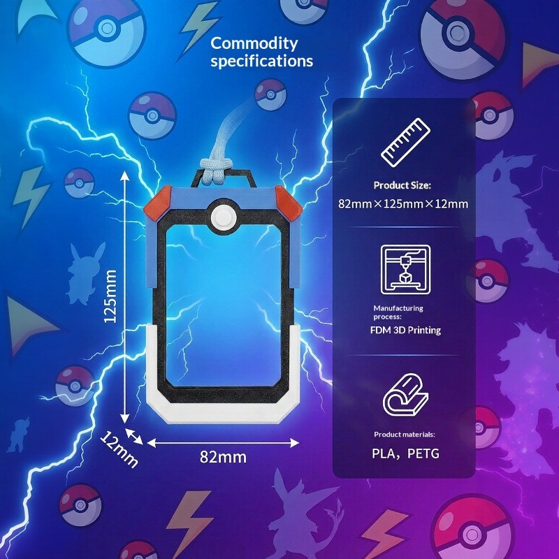 Bộ thẻ Pokemon PTCG, Hộp lưu trữ phụ kiện treo thẻ Pokeball, Bộ thẻ hiển thị, Hộp lưu trữ thẻ Bộ sưu tập trò chơi Hộp lưu trữ thẻ