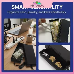 MYPANDA Bộ sạc di động hình hộp an toàn bí mật Lưu trữ ẩn Hộp chống trộm cho người sắp xếp tiền du lịch và đồ có giá trị.