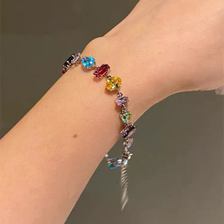 Vòng cổ zircon cầu vồng pha lê ngọt ngào cho người phụ nữ và cô gái