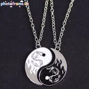 Khung Ảnh Thời Trang Rồng Hình Âm Dương, Vòng Tay Điều Chỉnh Được - Quà Tặng Cặp Đôi Ngày lễ Tình nhân