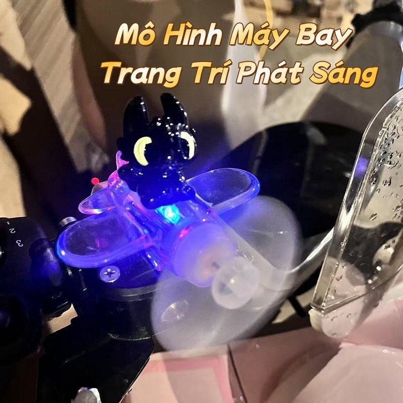 ✈️Giao Hàng 24h✈️ Đèn động cơ hoạt hình Đèn chạy bằng gió Đèn hình máy bay Mini dễ thương