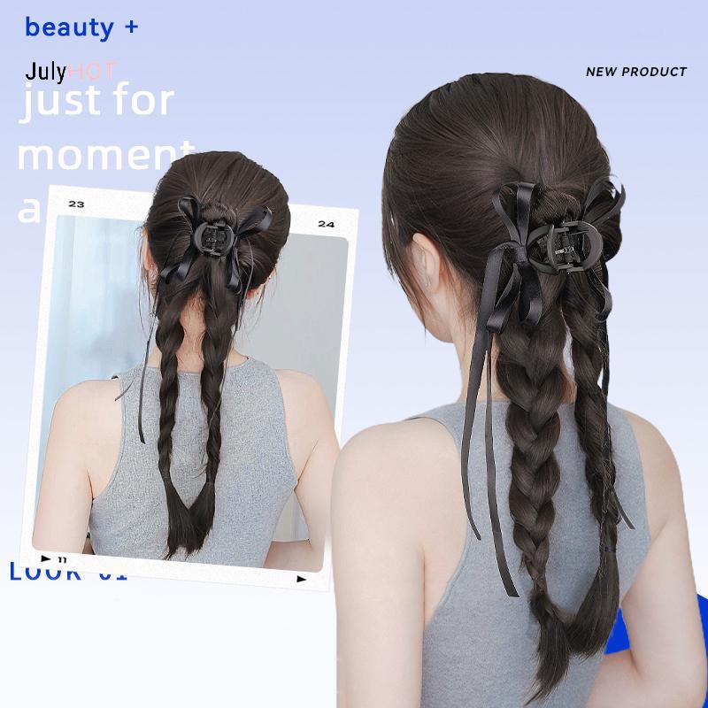 Tóc giả đuôi ngựa mô phỏng tự nhiên, xoăn dài, dễ dàng gắn kẹp - JulyHot