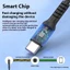 Dây dữ liệu dệt Nylon siêu dài 5M tại nhà / văn phòng 66W Cáp sạc điện thoại USB sang Type C Cáp sạc siêu nhanh 6A