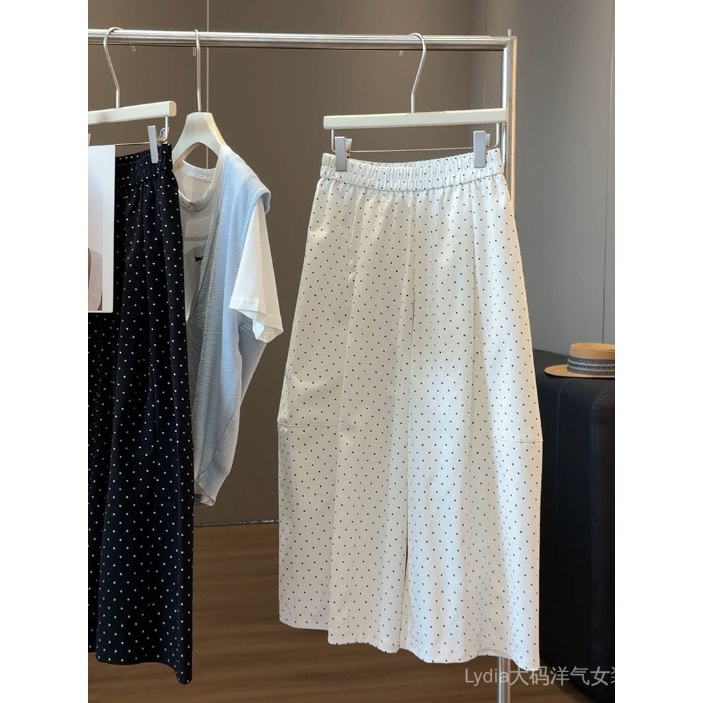 [Khuyến mãi 10%] Quần ống rộng chấm bi nữ phong cách Hàn Quốc, chất liệu thoải mái, phù hợp mặc hàng ngày