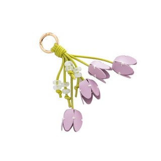 Mặt dây chuyền túi OLVIDO, Móc chìa khóa hoa bằng da PU nhiều màu, Móc khóa hoa Tulip thủ công thời trang Phụ kiện chìa khóa xe hơi