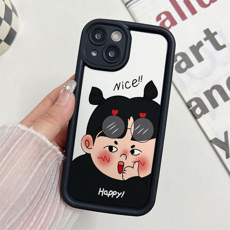 Ốp Lưng Tương Thích Cho iPhone 17 Air 16 15 14 13 12 11 Pro X XR XS Max SE 2020 6 6S 7 8 Plus Chống Rơi Thiết Kế Mắt Thiên Thần Motif Cô Gái Đẹp JGS455