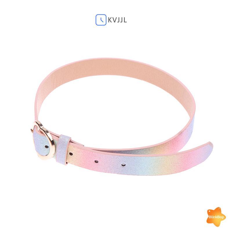 Thắt lưng trẻ em bé gái PU nhiều màu, đầm công chúa, quần jean, trái tim tình yêu