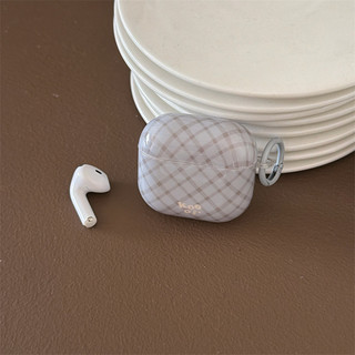 Lưới kim cương màu xanh xám cho Airpods4 AirPods 1 / 2 3 Pro Pro2 pro3 Bộ tai nghe Bluetooth không dây Vỏ bảo vệ tai nghe AirPods Pro i3 i4 pro3