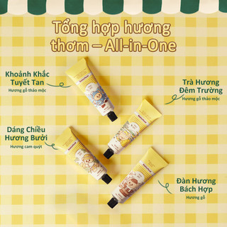 [Mua 4 tặng 4] Bộ kem tay đồng thương hiệu Roopy X ButterBear Công thức ba hương thơm 55g * 4, Hương thơm lâu trôi dưỡng ẩm nhẹ, Khuyến nghị hộp quà tặng sinh nhật năm mới