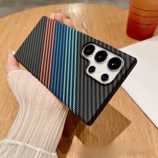 [JLK] Ốp từ tính họa tiết sợi Carbon Kevlar siêu mỏng Busines cho Samsung Galaxy S26 Ultra ốp lưng s25 fe S24 S23 S22 Plus A57 A17 A16 A55 A56 Charge Skin Feel Cover