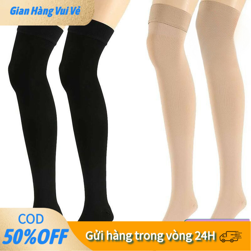 【24H】Tất vận động hỗ trợ tuần hoàn máu với chất liệu nylon co giãn ôm sát chân mang lại sự thoải mái khi sử dụng lâu