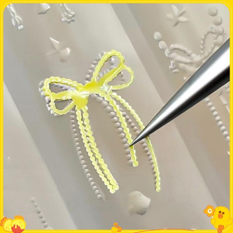 [Gengli] Nơ Hạt Dây Ruy Băng 3D Acrylic Khuôn Trang Trí Móng Tay Nghệ Thuật Thiết Kế DIY Silicon Móng Tay Nghệ Thuật Khuôn Mẫu Cho Móng Tay Quyến Rũ