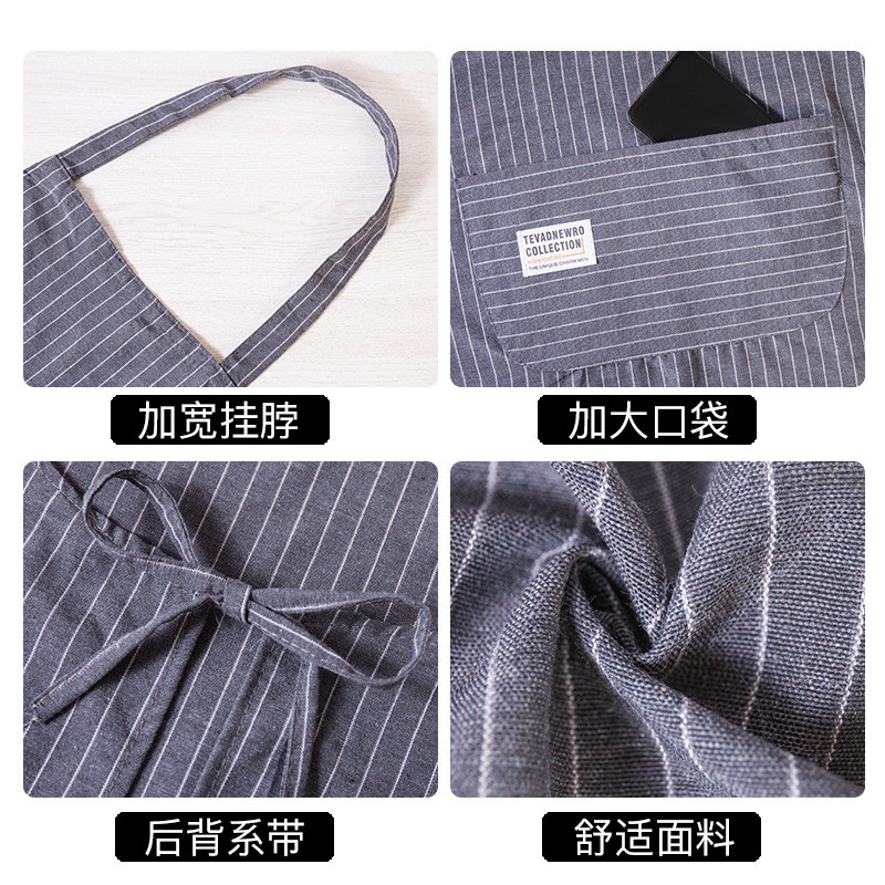 Tạp Dề Cotton Nguyên Chất Thời Trang Nhà Bếp Hộ Gia Đình 2025 Phong Cách Mới Nam Nấu Ăn Mùa Hè Mỏng Phong Cách Hàn Quốc Phục Vụ Chuyên Dụng J2RQ
