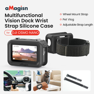 Dành cho DJI OSMO NANO, dây đeo mở rộng truyền hình ảnh, vỏ bảo vệ silicon, dây đeo vô lăng, vlog cho thú cưng, phụ kiện máy ảnh thể thao