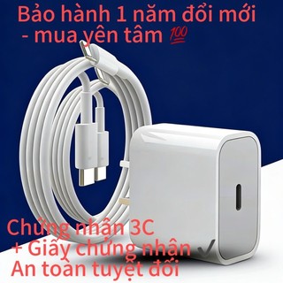 Hỗ trợ bán sỉ Bộ Sạc Nhanh PD 20W/27W Type-C to C - Công nghệ 3C mới- Phù Hợp iP 8-17 - Hàng sẵn kho, giao nhanh