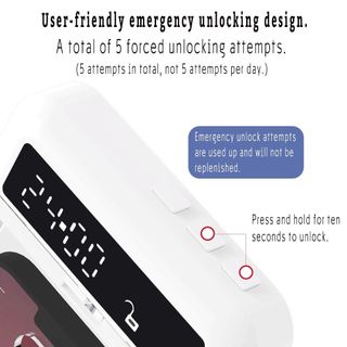 Hộp khóa điện thoại COZYNEST có hẹn giờ, Nắp trong suốt Màn hình LCD Hộp lưu trữ tủ khóa điện thoại, Hộp điện thoại di động tự điều khiển 24 giờ ADHD