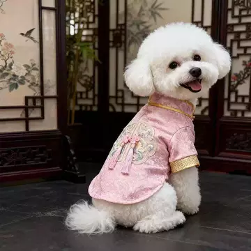 Chó Cny Quần Áo Phong Cách Trung Hoa Áo Sơ Mi Mèo Cho Thú Cưng Năm Mới Áo Sơ Mi Chó Nữ Tua Rua Quần Áo Mèo Lễ Hội Chó Đường Phù Hợp Với Thú Cưng Sườn Xám Vest
